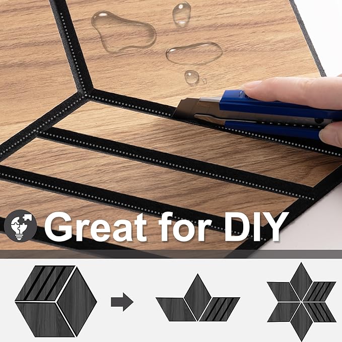 Mollywell Hexagon Acoustic Panels, 12 Pack |Wood Veneer|High Density Sound - Image 4
