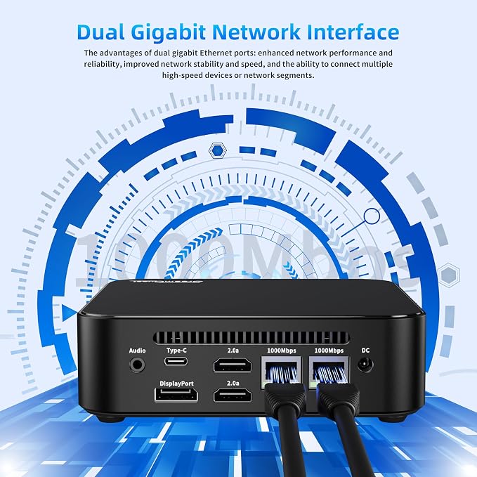 DreamQuest Mini PC W-11 Pro N95 32GB DDR4 RAM 1TB PCIe M.2 SSD Mini Desktop - Image 7
