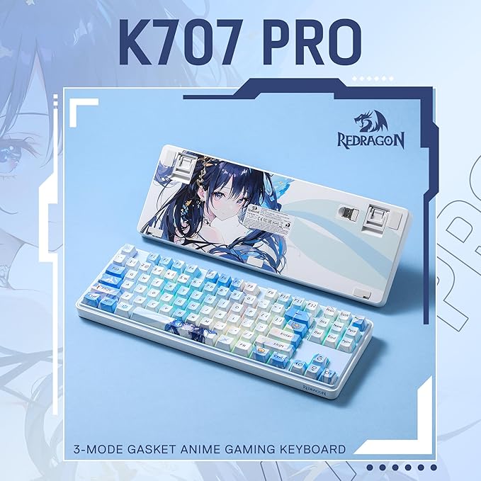 Redragon K707 PRO SE 80% Wireless Gasket RGB Gaming Keyboard, 3-Modes 87 Keys - Image 9