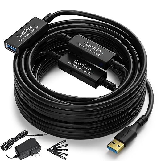 USB 3.0 Active Extension Cable 75 Feet, Long USB Type-A Male to Female Extender by Conable