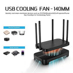 X3 USB Cooling Fan, 18dB Ultra Quiet 140mm USB PC Fan - Image 2