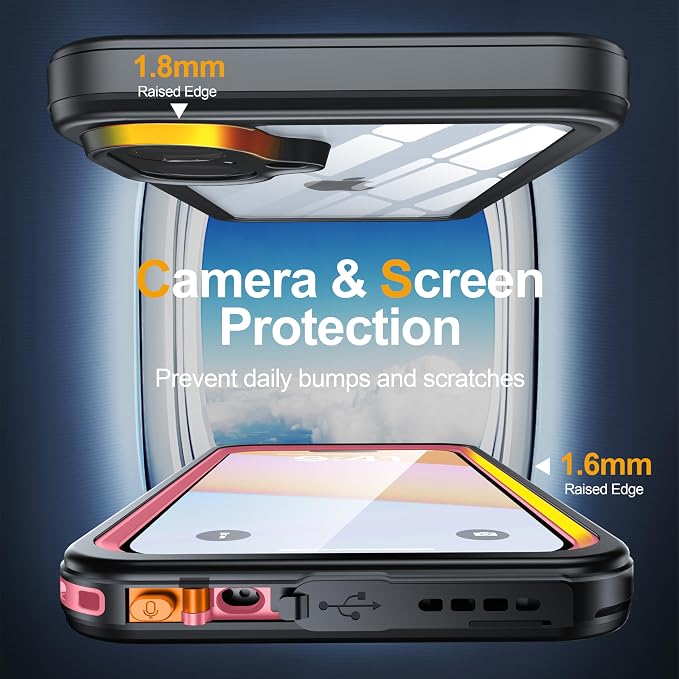 for iPhone 16 Plus Case Waterproof, Built-in Privacy Screen & HD Screen Double - Image 7