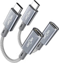 2 Pack Lightning to USB C Adapter, Lightning Female to USB C Male Cable Adapter by LERTOSEN