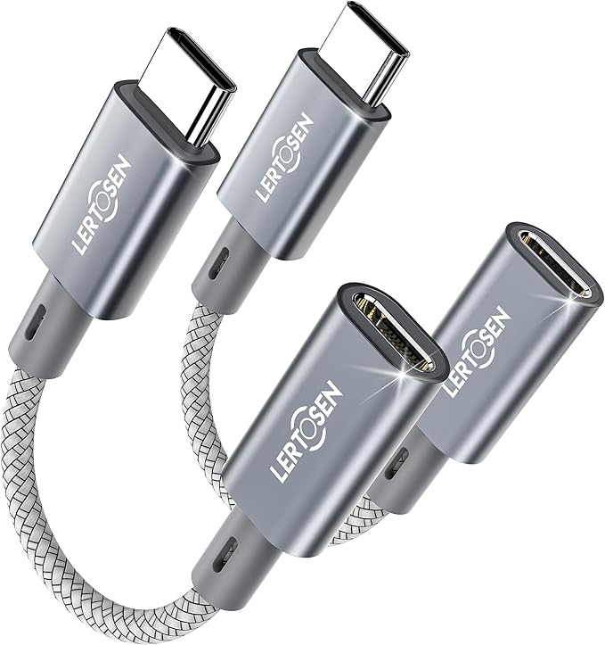 2 Pack Lightning to USB C Adapter, Lightning Female to USB C Male Cable Adapter by LERTOSEN