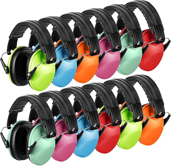 Amylove 12 Pcs Kids Ear Protection Noise Cancelling Headphones Ear Muffs Bulk by Amylove