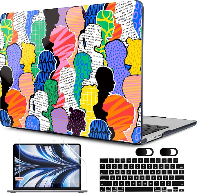 MEEgoodo Case for MacBook Air M4/M3/M2 13.6 inch 2025 2024 2022, Fit Model by MEEgoodo