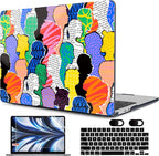 MEEgoodo Case for MacBook Air M4/M3/M2 13.6 inch 2025 2024 2022, Fit Model by MEEgoodo