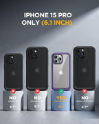 Miracase for iPhone 15 Pro Case Full-Body Built-in Glass Screen Protector& - Image 5