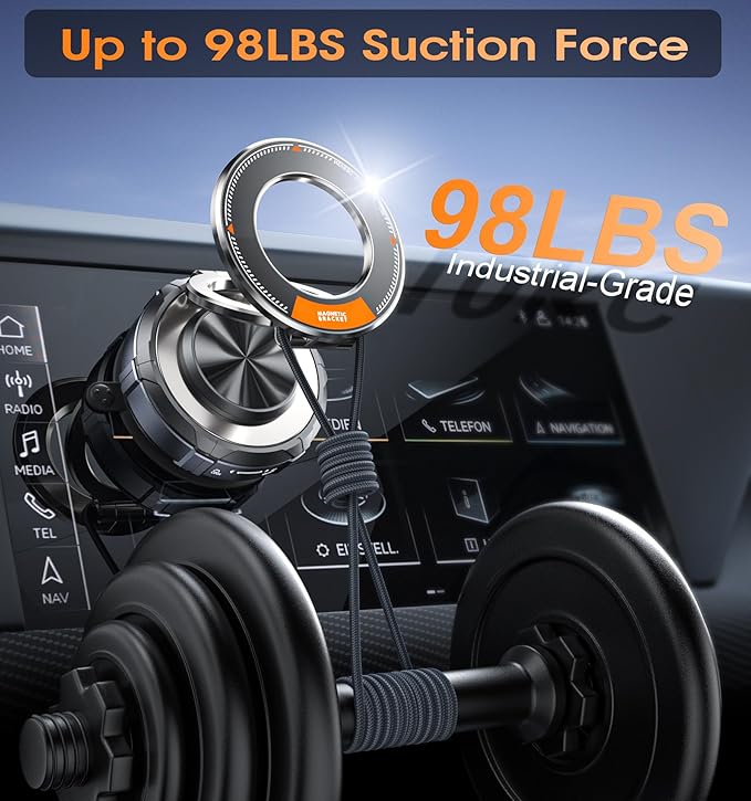 BOCLOUD Upgraded Suction Cup Phone Mount 360° Zinc Alloy Phone Stand Vacuum - Image 2