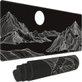 Black and White Mountain Large Mouse Pad, Gaming Keyboard Desk Pad, Extended by BAHDSISFA