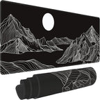 Black and White Mountain Large Mouse Pad, Gaming Keyboard Desk Pad, Extended by BAHDSISFA