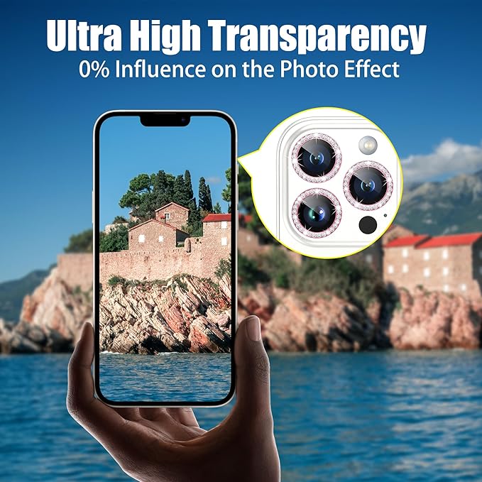AGVEE 3+3 6 Pack for iPhone 15 Pro 6.1" / 15 Pro Max 6.7" Camera Lens Cover - Image 6