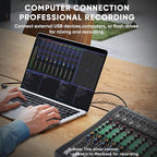 12 Channel Audio Mixer, Professional DJ Mixer Board Sound Music Mixing Console - Image 4