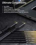 Maxonar Thunderbolt 4 Cable, Short Thunderbolt Cable 40Gbps - Image 6