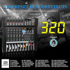 Audio Mixer 6 Channel Professional Mixer Console - Image 3
