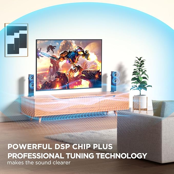 2.2ch 100W Sound Bar for Smart TV, 2-in-1 Detachable Bluetooth 5.3 Speaker - Image 3