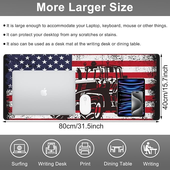 Mouse Pad, Large Vintage USA Flag - Image 2