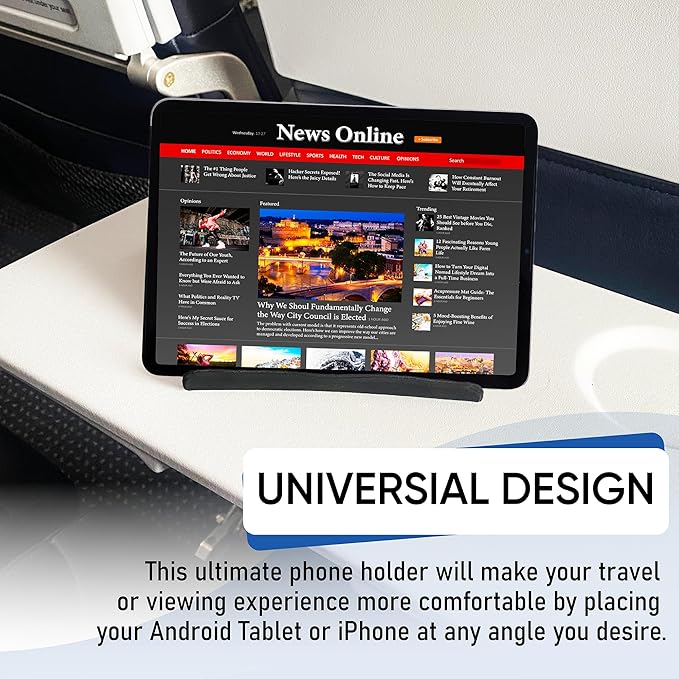 Airplane Travel Essentials for Flying Flex Flap Cell Phone Holder & Flexible - Image 3