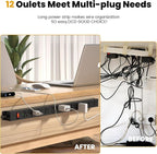 12 Outlet Long Power Strip Surge Protector - Image 3