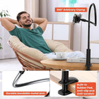 Gooseneck Kindle Holder for Reading in Bed, 360° Adjustable Cell Phone Stand - Image 5