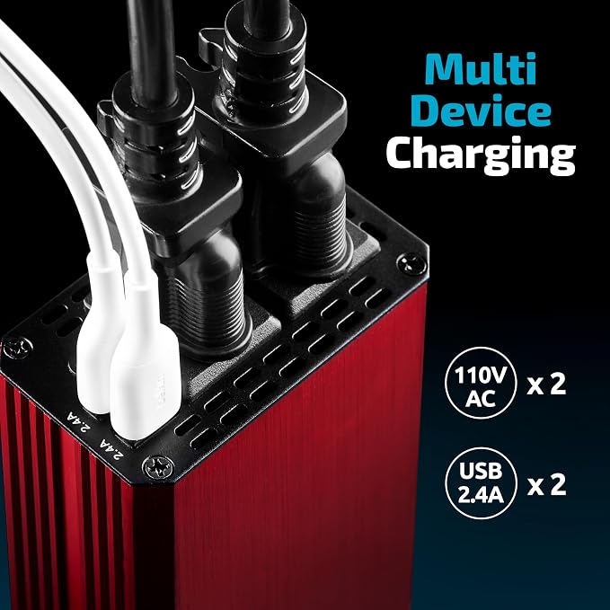 300W Car Power Inverter 12v DC to 110v AC – Car Adapter - Image 3