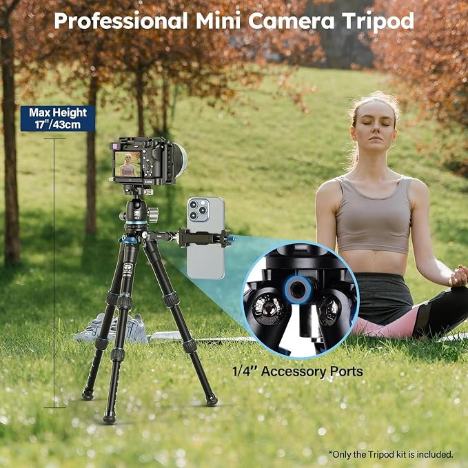 SIRUI Mini Tripod with 360° Panoramic Ball Head, Tabletop Travel Tripod - Image 6