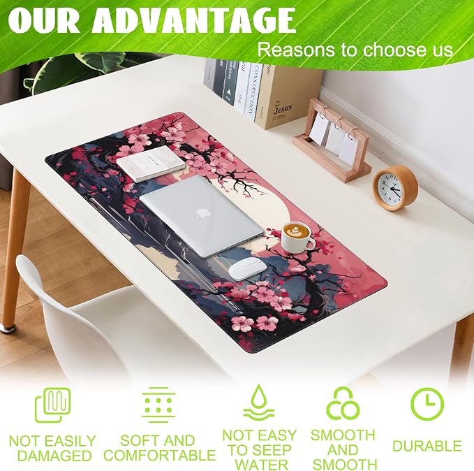 Desk Pad, Mountains and Sun Large Gaming Mouse Pad - Image 4