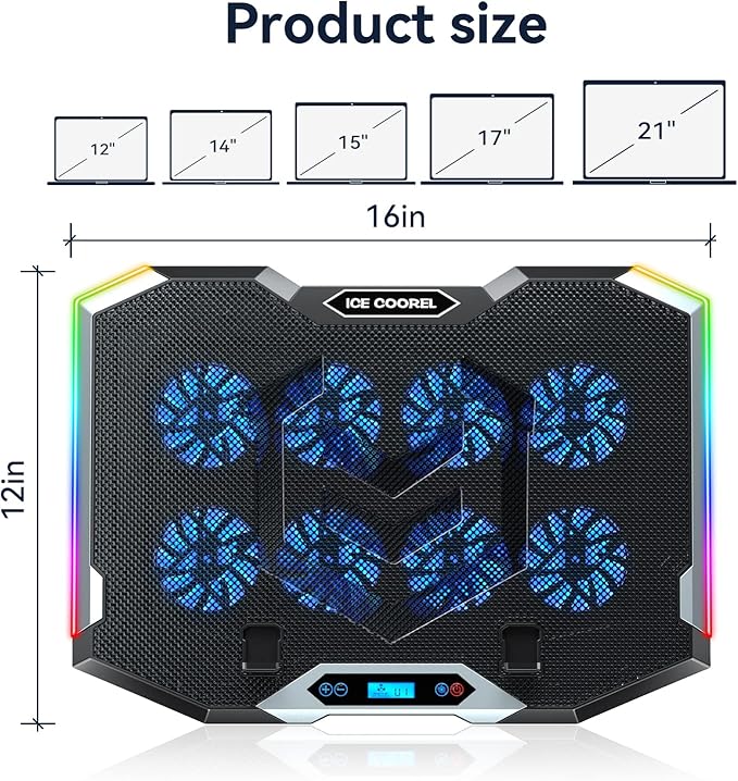 ICE COOREL Gaming Laptop Cooling Pad - Image 7