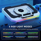 RGB Laptop Cooling Pad with LED Touch Screen, 3500 RPM Turbofan Notebook Cooler - Image 4