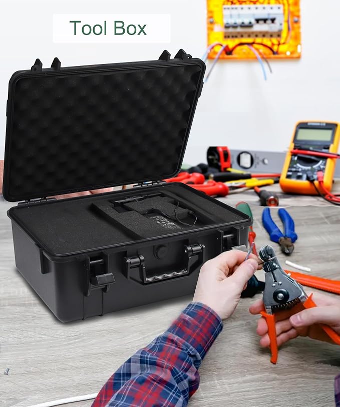 Hard Case with Foam Camera Hard Case Large Waterproof Protective Case Travel - Image 5