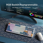 RK ROYAL KLUDGE RK98 Wireless Mechanical Keyboard, Triple Mode 2.4G/BT5.1/USB-C - Image 7