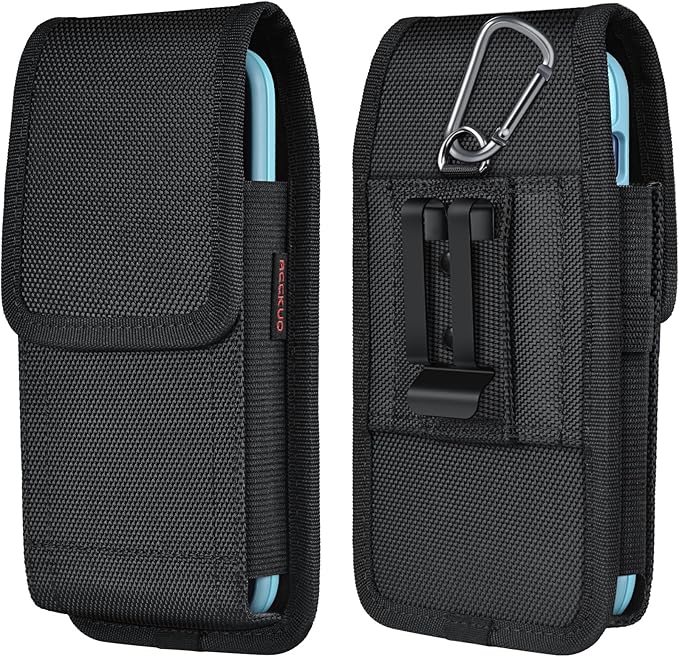 Phone Holster for Belt with Metal Clip and Magnetic Closure Compatible with by ACCKUO