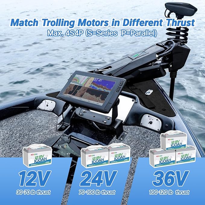 Redodo 12V 100Ah LiFePO4 Battery, Low Temperature Protection, Trolling Motor - Image 6