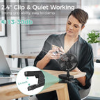 7-Inch Clip On Fan, 10000mAh Rechargeable Battery Operated Desk Fan, Auto - Image 4