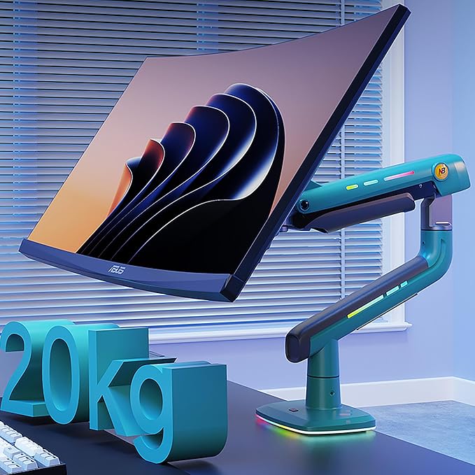 Gaming Monitor Arm for Flat/Ultrawide/Curved Monitors 32 to 60 inch, Heavy Duty - Image 6