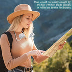Portable Neck Fan, 2600mAh Battery Operated Ultra Quiet Hands Free USB Fan - Image 2