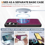 TUCCH Case Wallet for Galaxy S25 Plus, 2 in 1 Magnetic PU Leather Wrist Strap - Image 4