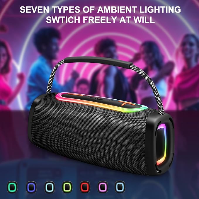Bluetooth Speaker 60W, 36H Playtime 6000mAh BT5.4 Portable Wireless Speaker - Image 3