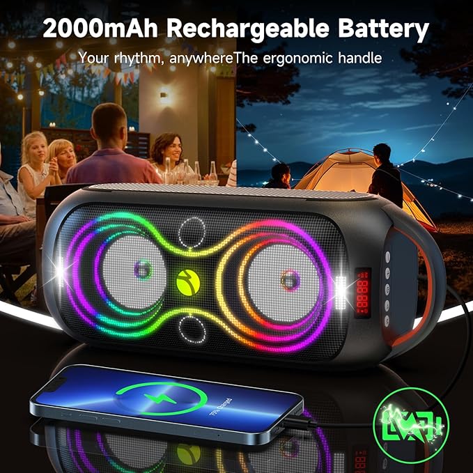 Portable Bluetooth Speaker 120dB Loud - Image 6