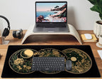 Aesthetic Celestial Desk Mat Vintage Flowers Desk Pad Large Mouse Pad Gaming - Image 5