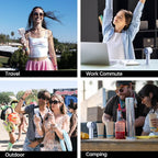 JISULIFE Portable Handheld Fan, 4000mAh Rechargeable Mini, 5 Speed Strong Wind - Image 9