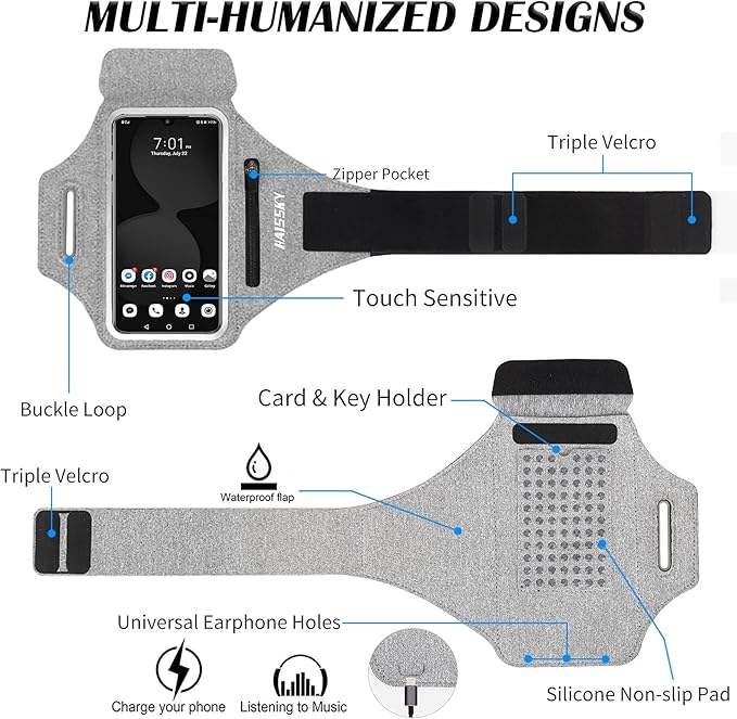 Running Armband with Earphone Bag Cell Phone Armband - Image 6