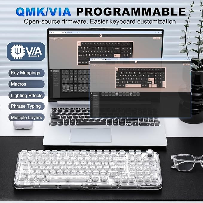 YUNZII X98 QMK/VIA Wireless Mechanical Gaming Keyboard - Image 5