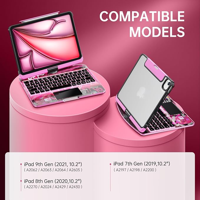 GUSGU Transparent Case with Wireless Keyboard - Image 2