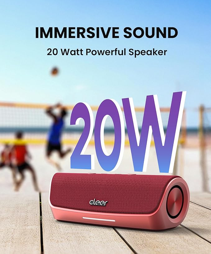 Cleer Scene Wireless Bluetooth Speaker, Stereo Wireless Pairing, Waterproof IPX7 - Image 4