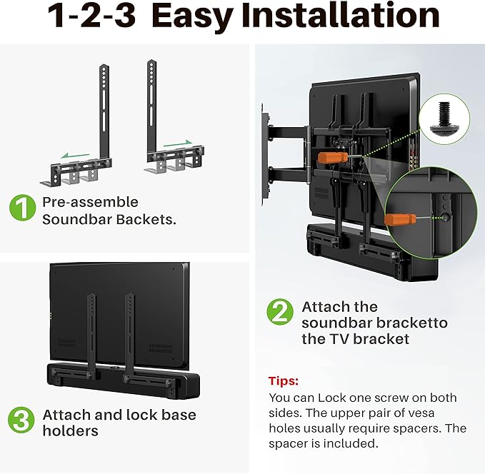 USX MOUNT Soundbar Mount Sound Bar TV Mount - Image 5