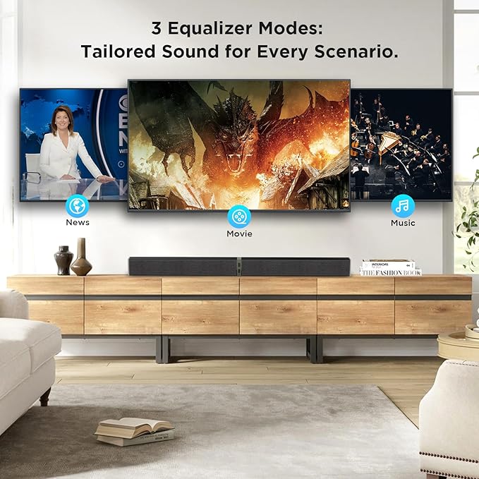 MZEIBO Sound Bar for Smart TV，80W Detachable Bluetooth Soundbar - Image 6