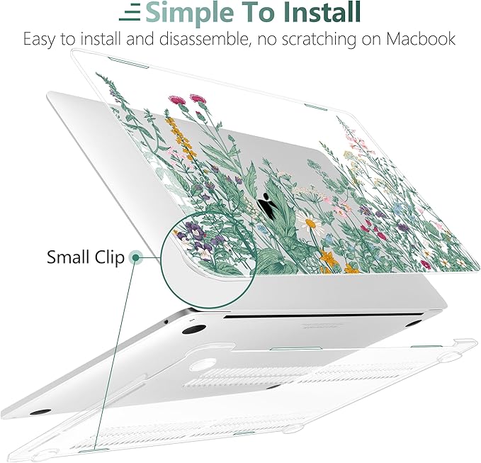TWOLSKOO Compatible with MacBook Pro 13 inch Case 2023-2016 A2338 M2/M1 A2251 - Image 3