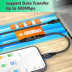 AGVEE 2 Pack 4 inch Lightning Female to USB C Male PD Adapter, 27W Fast Charger - Image 4