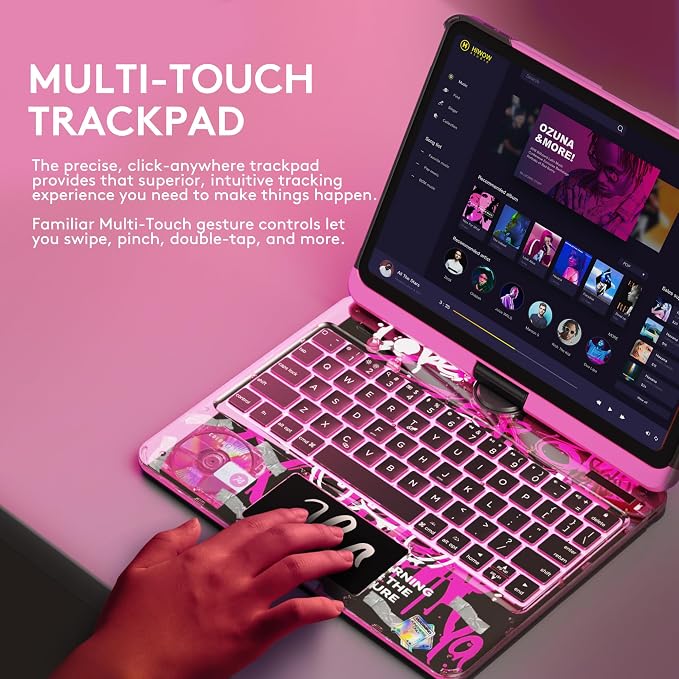GUSGU Transparent Case with Wireless Keyboard - Image 6